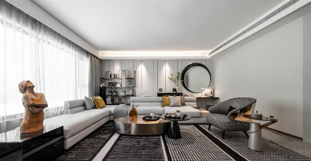 室內裝修盛世舒苑155平米四居-現代簡約風格室內設計家裝案例