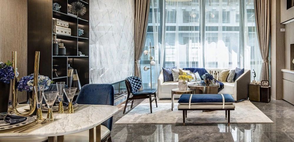 室內裝修恒大中央廣場65平米復式公寓-簡歐輕奢風格室內設計家裝案例