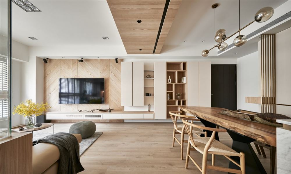 室內裝修綠地香樹花城160平方米四居-北歐簡約風格室內設計家裝案例